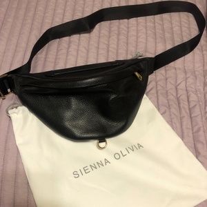 Pebbled leather bumbag